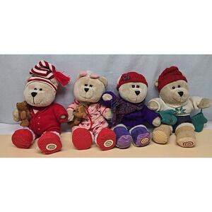 Starbucks Barista Bear Lot of 4 2006 2007 Barista Stuffed Plush Animal Toy